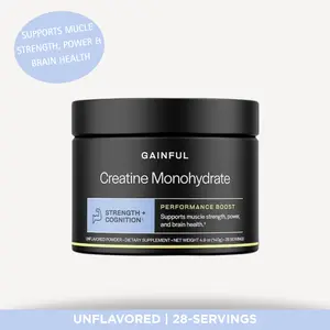 Gainful Creatine Monohydrate Powder 5g, Post Workout Amino Acid Supplement for Muscle Strength & Energy, Unflavored, 28 Servings, Dietary Supplement for Fitness & Recovery Edible Healthcare