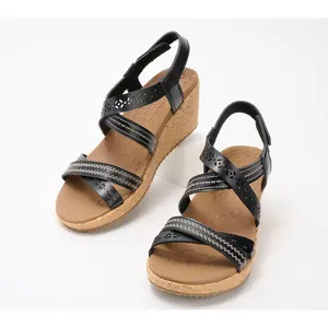 Skechers Beverlee Vegan Embroidered Wedges - Delicate Glow