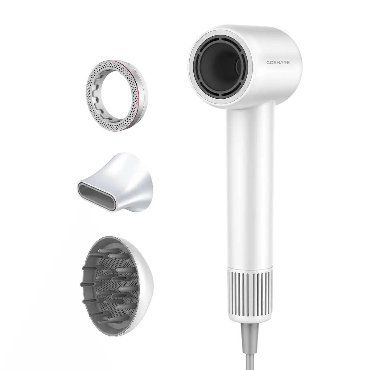 COSHARE Fast Drying Hair Dryer, SuperFlow1 Essence Oil Ring Blow Dryer for Health Scaple and Less Frizzy, High Negative Ions, Lightweight, HD10U-PRE HD10U-PRE