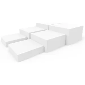 Buffet Risers,  Risers for Buffet Table, Display Stand Shelf for Catering Dessert Collectibles  Figures Show,  Cube Display Nesting Risers with Hollow Bottoms 6 count