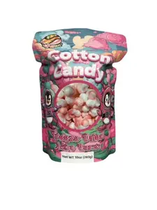 Cotton Candy Coated Astro Bursts Large 10oz - Freeze Dried Skittles Covered in Cotton Candy Sugar Floss
