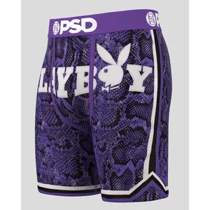 PSD Mens Playboy - Skins Boxer Brief - Standard Length 7 Inch Inseam, Soft and Breathable Poly Blend Fabric