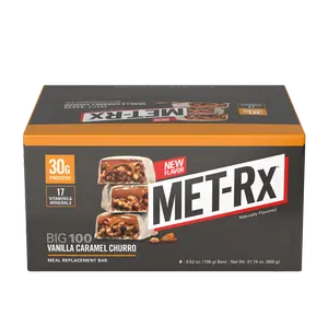 MET-RX Big 100 Vanilla Caramel Churro Protein Bars