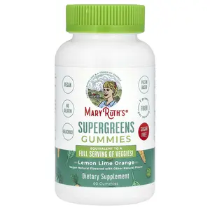 MaryRuth's Supergreens Gummies, Sugar Free, Lemon Lime Orange, 60 Gummies