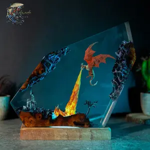 Artistic Red Dragon LED Night Light - Unique Home Decoration and Gift Idea
