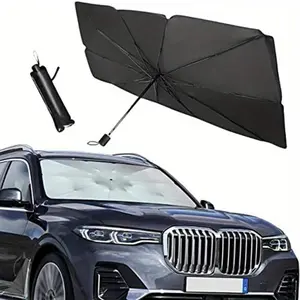 Car Windshield Sun Shade, Foldable Umbrella Sunshade/Cover For Most Cars Reflective Sunshade For Car Front Windshield, Portable Car Sunshade, Windscreen Shade Cover