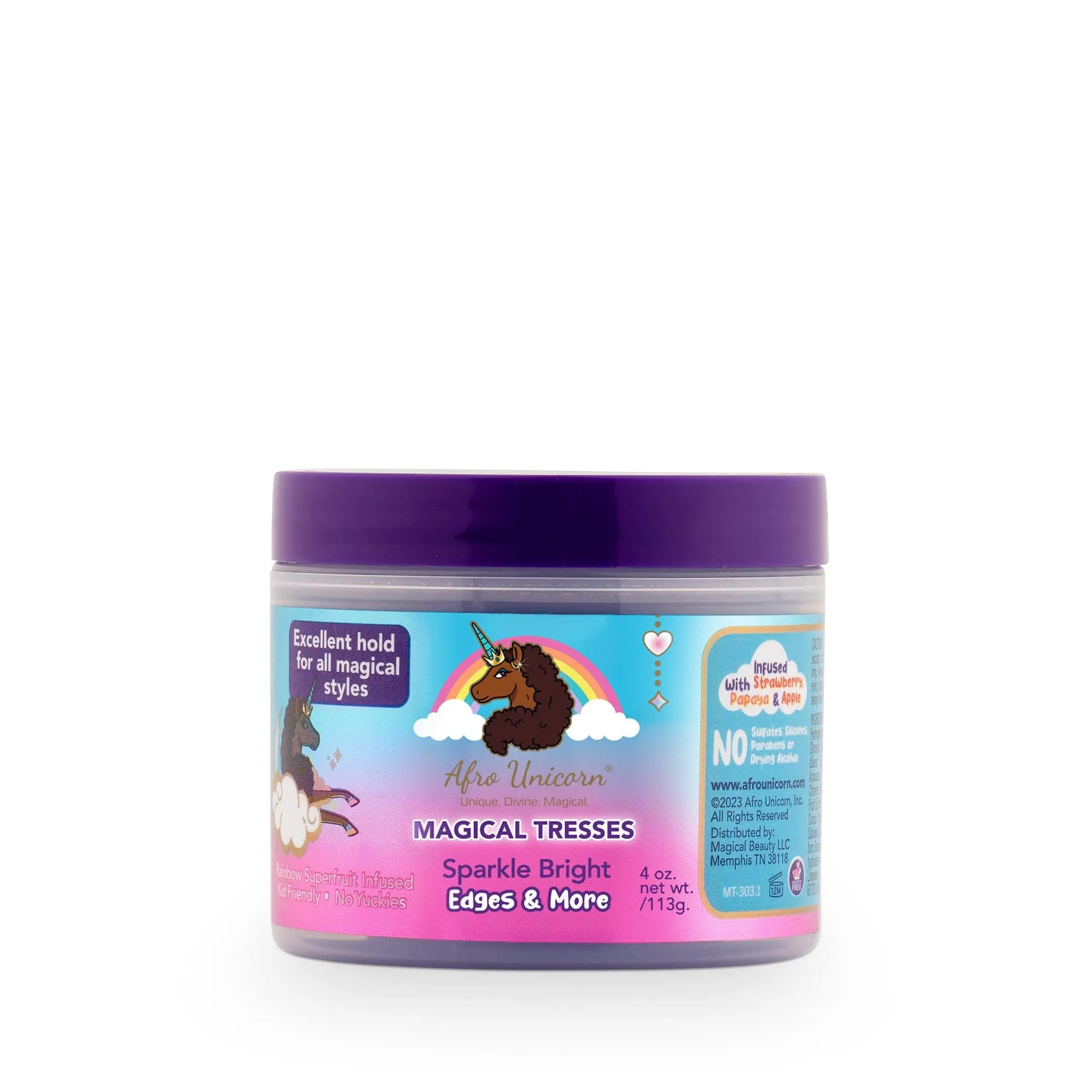Afro Unicorn Magical Tresses Sparkle Bright Edges & More - Excellent Hold for All Magical Styles with Shimmer & Rainbow Superfruit Infused