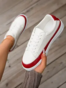 Step Women's Classic Retro Rubber Sole Sneakers, Genuine Leather Casual Shoes with Anti-Slip Design, Stylish Tennis and Skate Shoes for Comfort and Fashion, Non Slip Sneakers