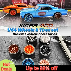 1/64 Wheels with Rubber Tires CE28 Large Size Refitting Parts for Diecast Model Car Hot Wheels Matchbox Tomica D:13mm 1 Set