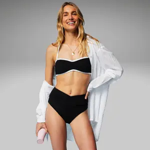 Fabletics Women's High-Waisted Cross Over Swim Bottom