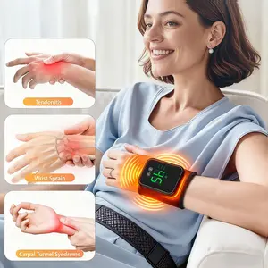 Light Heat Therapy + Massage 2-In-1 Wrist Therapeutic Device, Rechargeable Wireless Design, Relieves Arthritis/wrist Pain, Suitable for Long-Term Hand Users，Brace for Wrist to Woman Man and Elder