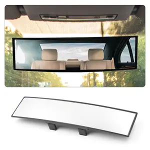 12.1 Inch Rear View Mirror, Clip-On Panoramic Convex Car Mirror, HD Anti-Glare Wide Angle for Cars SUVs, Trucks, Car Accessories Interior Blind Spot, Fathers Day Gift