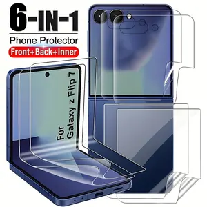 For Samsung Galaxy Z Flip 7 6 5 4 3 Protective Film Set, Accessories, Self-Healing Bubble-Free Design, Scratch-Resistant, Fingerprint-Sensitive Touchscreen, Protector