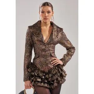 DANCING QUEEN BRONZE BLAZER ROMPER