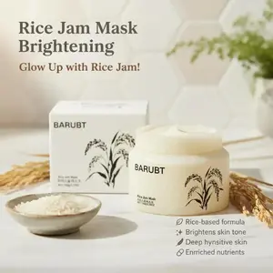 Rice Jam Mask Rice Brightening & Hydrating Wash-Off Face & Body Mask Gentle Exfoliating, Glow & Smooth Skin Care Lightweight Moisturizing Radiant Sensitive Skin 250ml