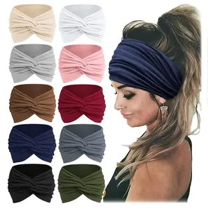 A Set of 10/8 Pcs Women Headbands,African Wide Hair Wrap,Extra Turban Head Bands for Lady,Large Sport Workout Stretch Non-slip Big Hair Bands,Valentine's Day Gifts