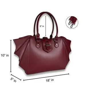 Dark Style Bat Wing Handbag, Punk Style Large Capacity Tote Bag, Vintage Gothic Style Shoulder Bag, Commuting Versatile Crossbody Bag