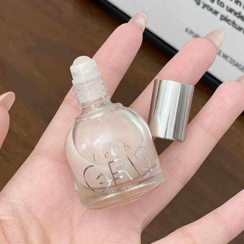 Drill Flash Starlight Highlighter Liquid Long-Lasting Waterproof Face and Body Use Radiant Luminous Shimmer Glow, Brightening Effect