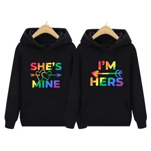 [Made in USA]I'm Hers Shirt, She'S Mine Shirt, LGBTQ Matching Couple Hoodie, Pride Month Shirt, Lesbian Couples, Pride Couple Gift
