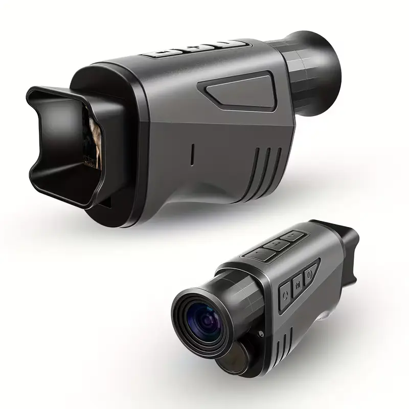 Rechargeable Night Vision Monocular with Infrared HD Camera, 16X Digital Zoom Manual Focus Night Vision Goggles, High Definition Portable Outdoor Binocular for Hunting, Bird Watching, Wildlife Observation & Night Photography Video Recording