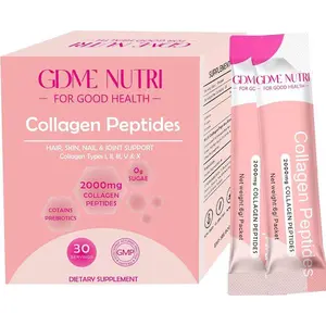 Multi Collagen Peptides Powder Packets – Types I, II, III, V & X – Hydrolyzed Collagen for Skin, Hair, Nails & Joint Support – Grass-Fed, Non-GMO – 30 Packets