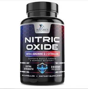 Nitric Oxide Booster Extra Strength - 3X Strength L-Arginine & Citrulline Supplement - Best Nitric Oxide Supplements for Men - Supports Muscle, Heart Health, Energy - Bottled in USA - 60 Capsules