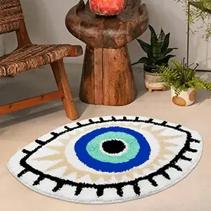 Non-slip Soft Fluffy Carpet, 1 Count Eye Design Decoration Rug Mat for Living Room Bedroom, Home Decorative Area Rug