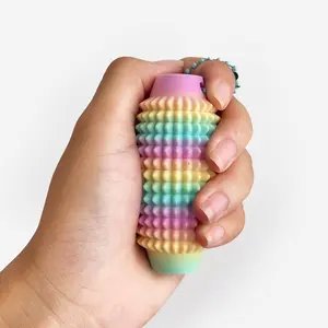 New portable 3D-printed fingertip stress-relieving hand massage key chain buckle