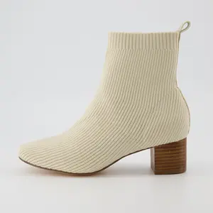 Cushionaire Women's Neely Knit Bootie - Soft Shoe for Women with Ribbed Design and Heel