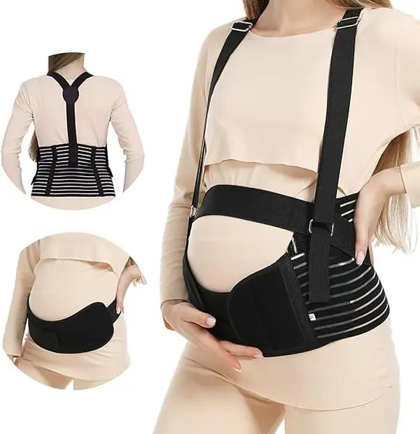 FEITAI Women's Maternity Belly Band - Polyester Fabric Abdominal Binder with Adjustable Strap, Customizable Fit, Back Support, Multiple Sizes/Colors for Pregnancy & Postpartum