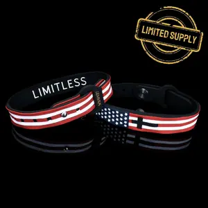 Gemvius Limitless USA Faith Bracelet - Size Adjustable - Waterproof - US Flag - America - Red White Blue