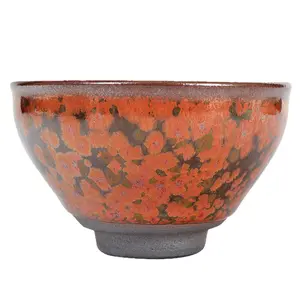 Jianzhan ceramic kiln turns into oil dripping fire Phoenix raw ore iron tire master cup Kung Fu tea cup tea cup tea set
