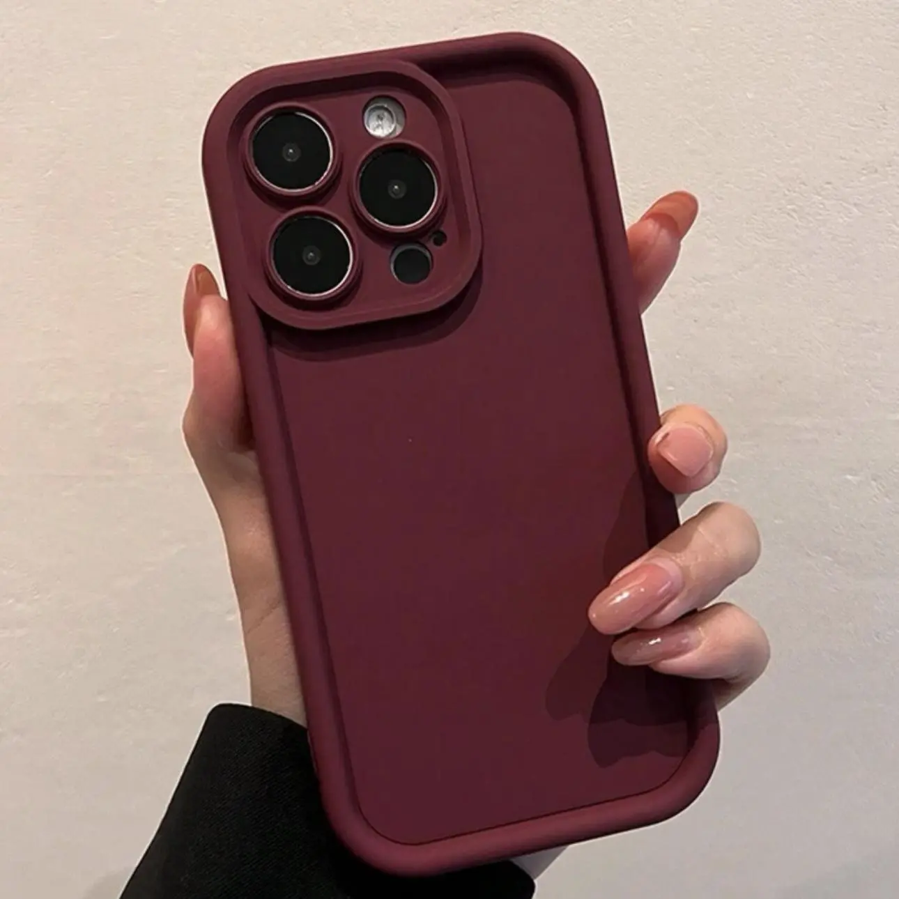 Solid Color Phone Case, Shockproof Durable Phone Protective Cover, Phone Accessory Compatible with iPhone 11 12 13 14 15 16 17Pro Max, Smartphone Casing, Cellphone Protection, Cellphone Accessories, TPU Cellphone Casing