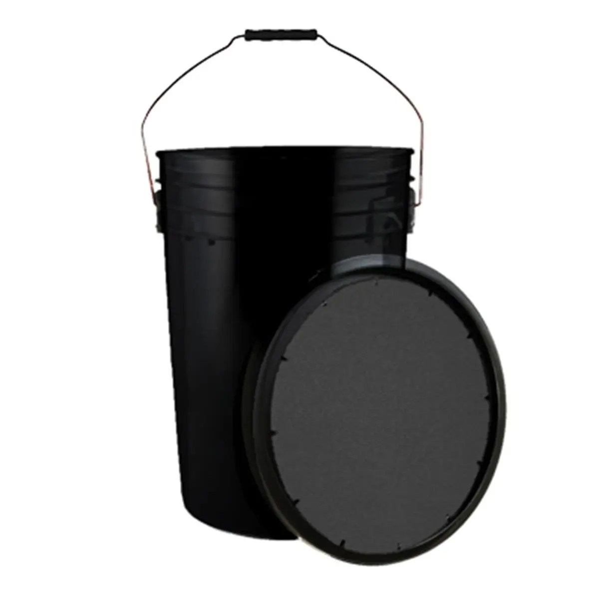 212 MAIN 6gal Ball Bucket, Black, Metal-Plastic Construction, Padded Lid, Sports & Outdoor Fan Shop Golf Accessory