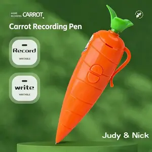 Judy & Nick Carrot Voice Recorder Toy, Electronic Sound Pen, Write and Draw Ballpoint Pen, Fun Voice Recorder Gift