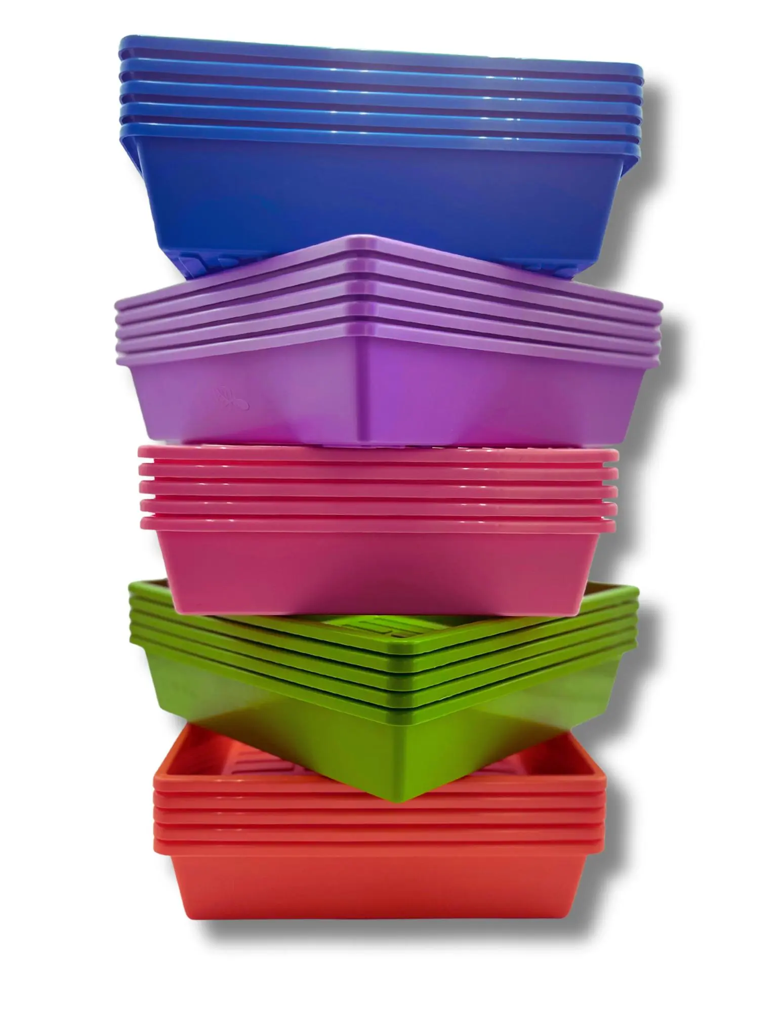 10 x 10 Colorful Growing Trays (5 Pack) 10 x 10 Colorful Growing Trays (5 Pack)