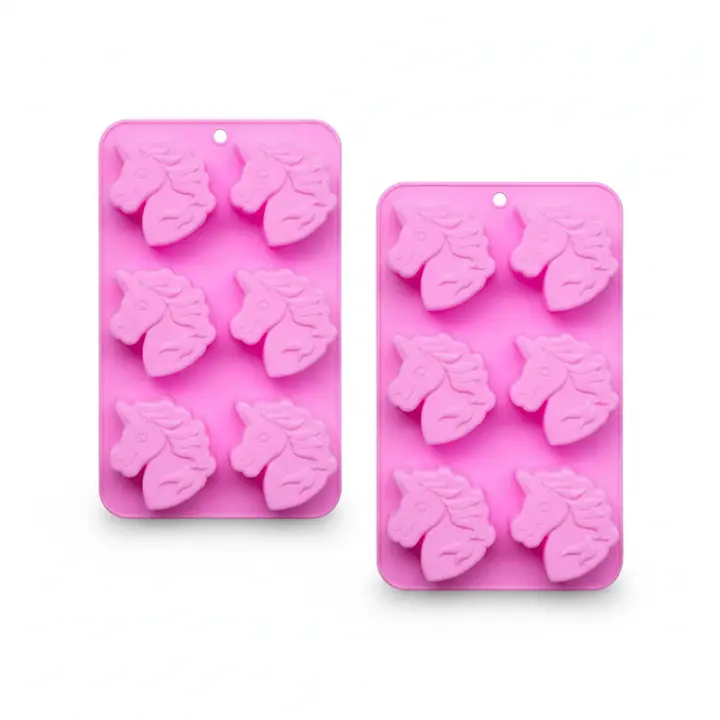 Food Grade Reusable Unicorn Silicone Mold - Oven-Safe Baking, Chocolate, Candy & Soap Mold
