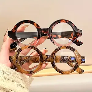 2PCS new men's and women's retro round crown prince mirror artistic Fan Xiaoqing high-definition High Quality Eyewear reading glasses