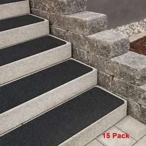 Non-slip Outdoor Stair Treads, 10/15pcs Anti Slip Grip Tape, Non Skid Traction Adhesive Step Stripes for Staircase, Skateboard and Deck