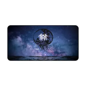 Customizable Desk Mat with Sleep Token Design 3mm Neoprene Anti-Slip Backing 12x18 12x22 31x15.5 Sizes Supplier Warranty Included