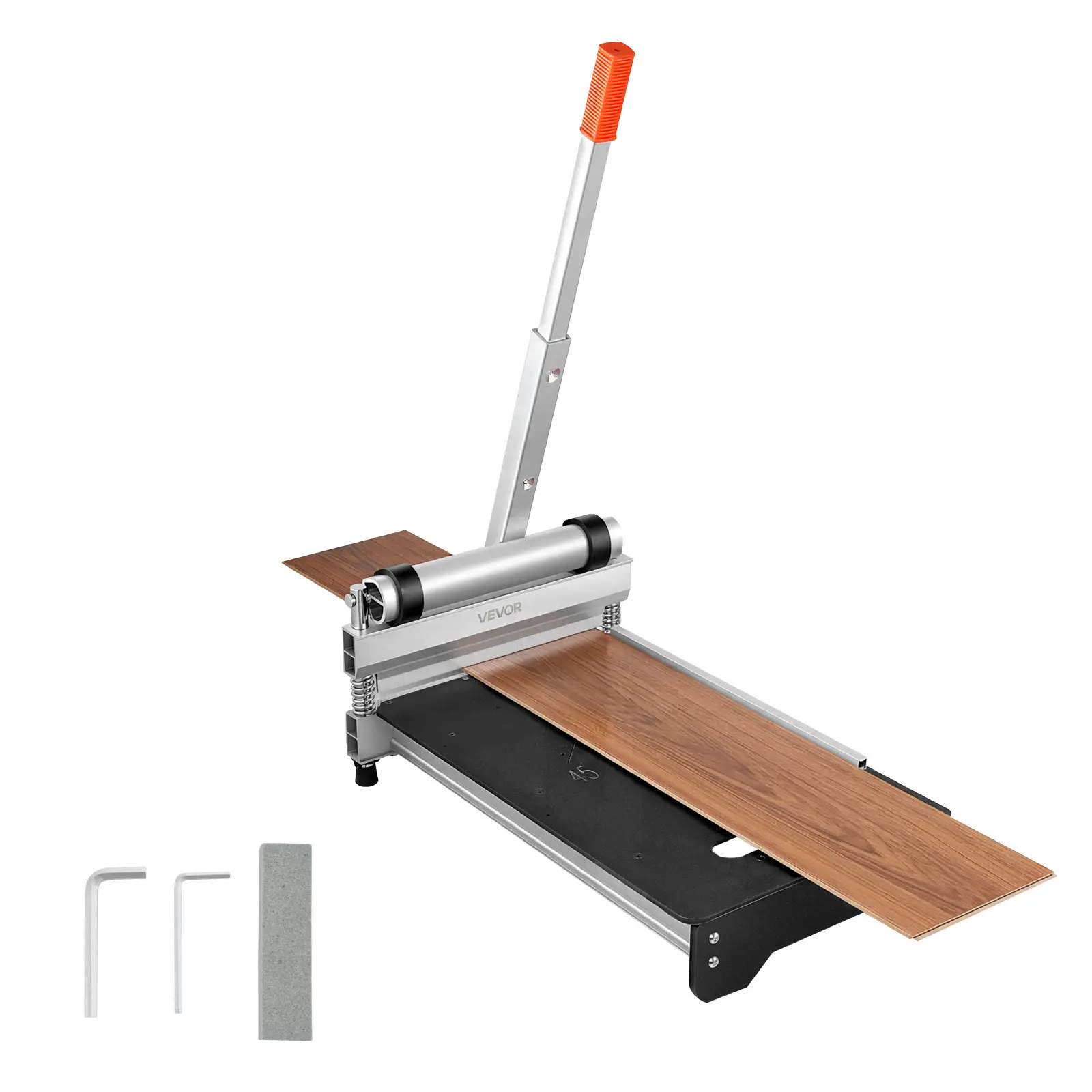 【SummerFinds】VEVOR 13 inch Vinyl Floor Cutter, 12mm Thick Laminate Flooring Cutter with 15°/30°/45° Adjustable Angle Settings, Flexible Wheels, Telescoping Handle, Certain Engineered Wood, LVT, VCT, SPC, LVP, WPC