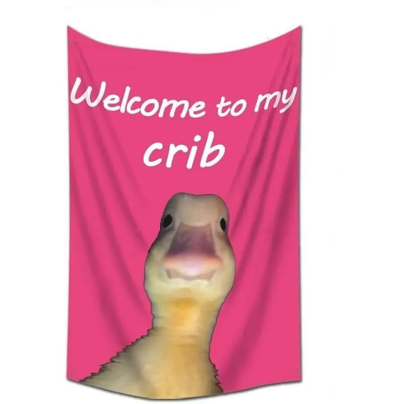 Pink "Welcome to My" Synthetic Decorative Tapestry - 40x60 in Durable Skin-Friendly Polyester Wall Decor, Backdrop, Pink Room Decor for Bedroom Dorm, Hand Washable Outdoor Use, Set With Nails