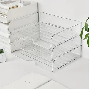 Stackable Desktop Organizer, Pet Material, Holds A4 Papers & Documents, Ideal for Home Office Organization & Decor, Data Paper Organizer, Paper Organizers