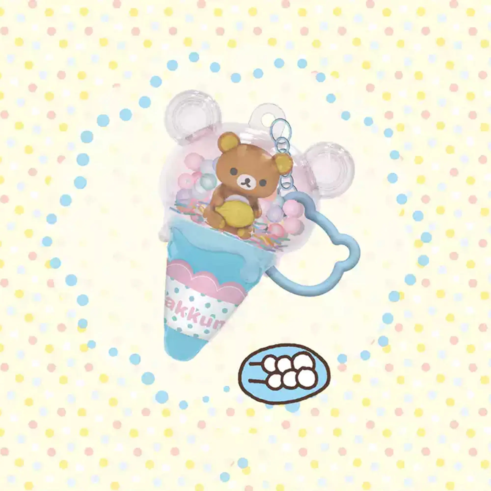 [TTM] Rilakkuma Ice-Cream Figure Keychain Blind Box, Key Ring Accessory, Car Keychain Accessories