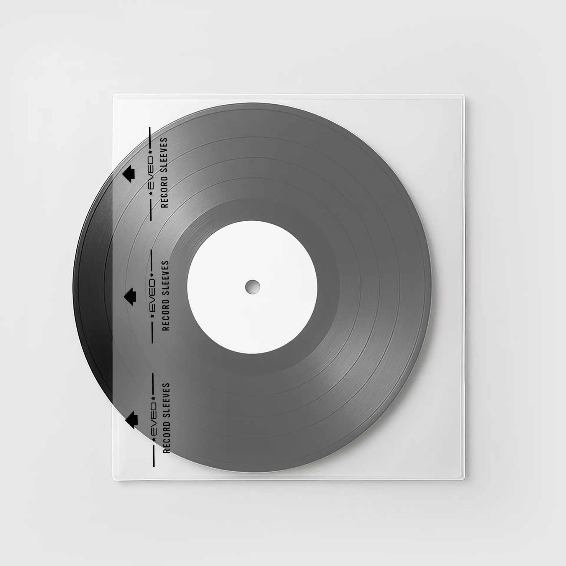 12" HDPE Transparent UltraClear Music Vinyl Record Inner Sleeves - Archival Quality (25-50 Packs)