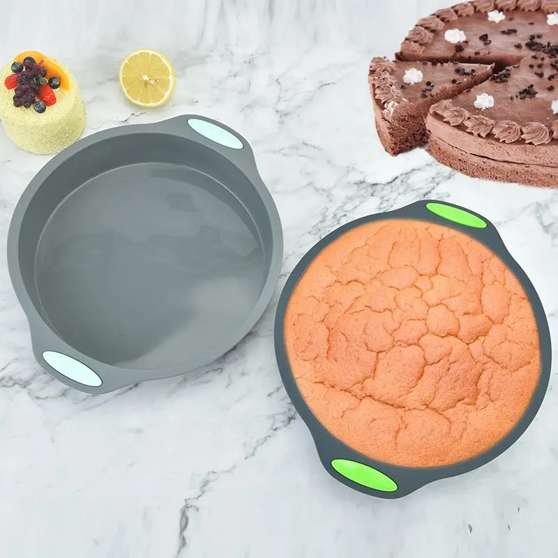 Round Silicone Cake Mold, 1 Count Non-stick Baking Pan, Multifunctional Kitchen Baking Tool for Mousse & Round Dessert, Round Cake Pans Baking Supplies