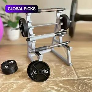Gym Themed Desk Pen Holder, 1 Count Multi-grids Pen Holder Stand with 1 Barbell, Desk Organizer for Home Office School, Gift for Fitness Enthusiasts, Marker Holder, Desk Accessories #GLOBAL PICKS