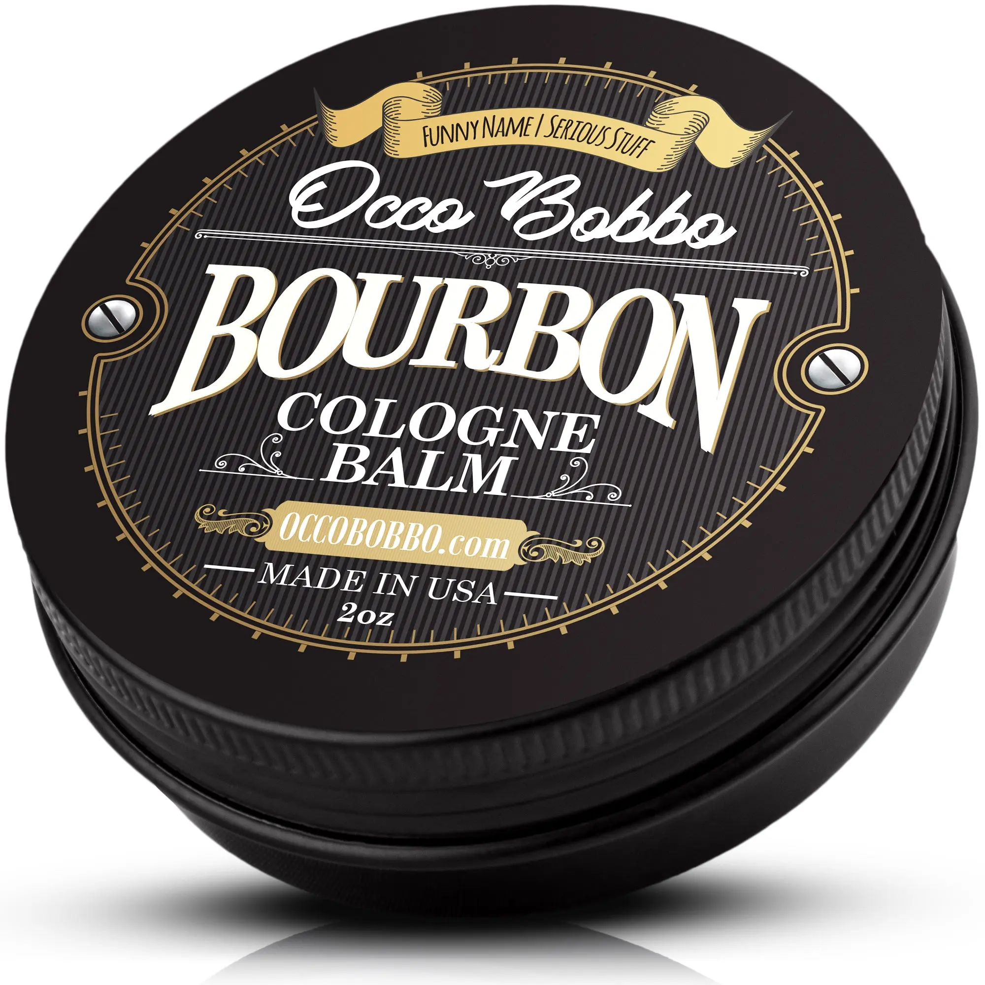Occo Bobbo - Bourbon and Sandalwood Solid Cologne for Men - American Craftsmanship in a Portable 2oz Tin