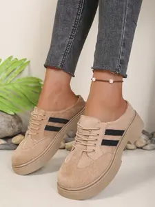 Women's new fashion thick-soled lace-up loafers, with an elegant style suitable for commuting, comfortable slip-ons, suitable for everyday casual wear, shoes that are both comfortable and stylish.