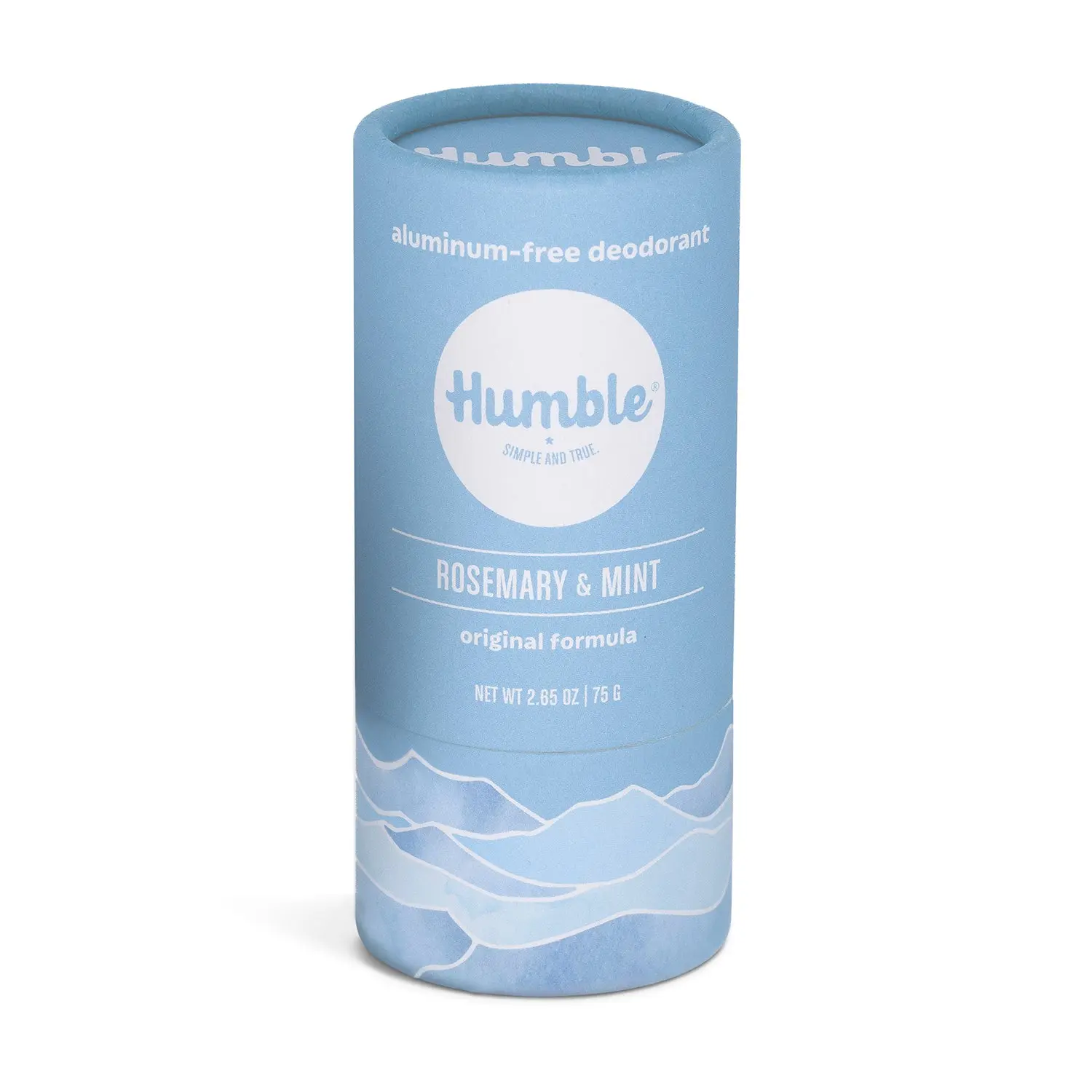 Humble Brands Rosemary & Mint Aluminum-Free Deodorant, 2.65oz (75g) Plastic-Free, Long Lasting Body Care